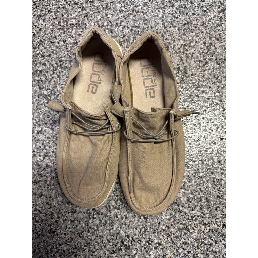 Hey Dude Wendy Grey Canvas Slip On Loafers Shoes Womens 9 121418000